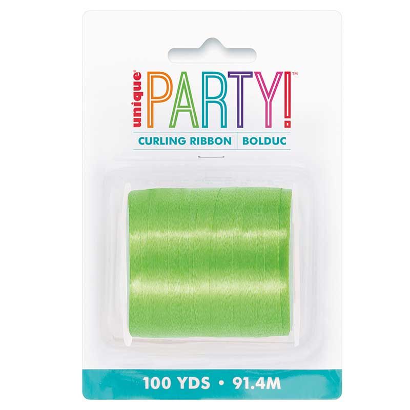 Lime Green Curling Ribbon (100yds) - Anilas UK