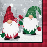 Christmas Holiday Gnomes Napkins (Pack of 16) - Anilas UK