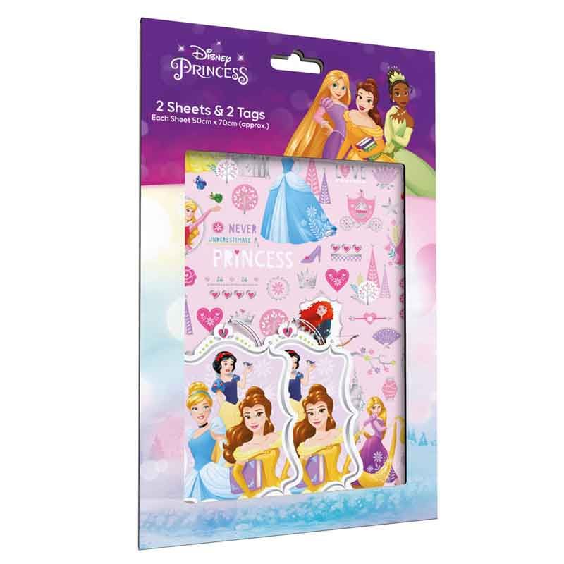 Disney Princess wrapping paper and gift tags