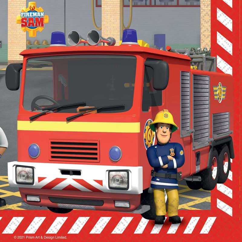 Fireman Sam Lunch Napkins (Pack of 16) - Anilas UK