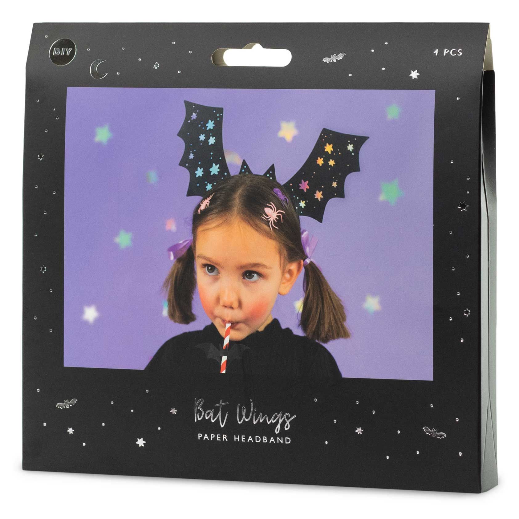 Halloween Holographic Bat Headbands (Pack of 4) - Anilas UK