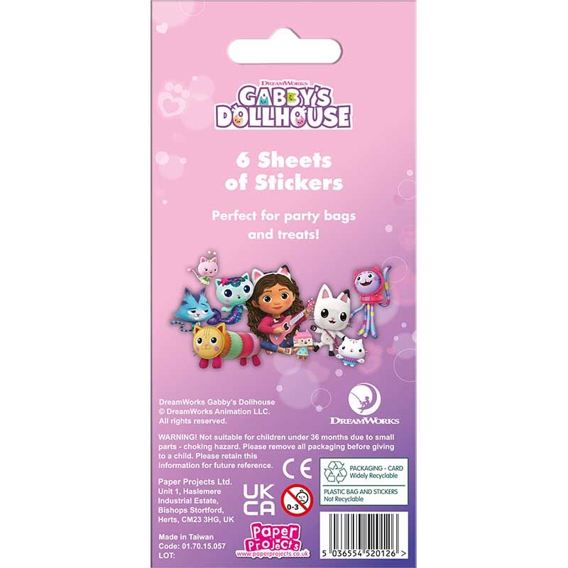 Gabby's Dollhouse Party Sticker Pack - Anilas UK