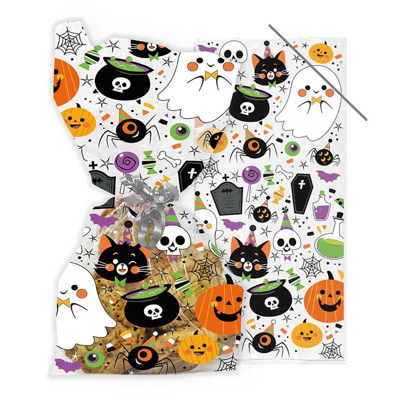 Cellophane Halloween Icons Treat Bags (20 pieces) - Anilas UK
