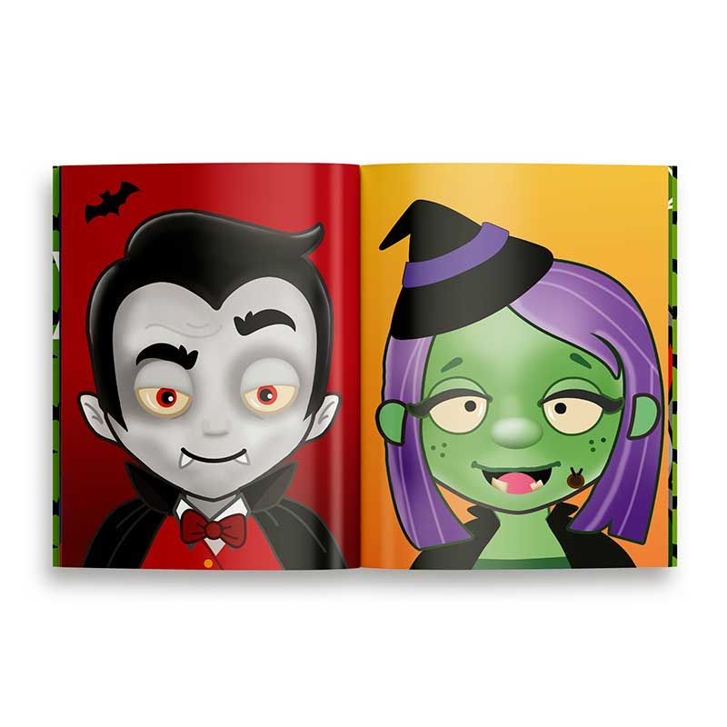 Halloween Make a Face Sticker Book - Anilas UK