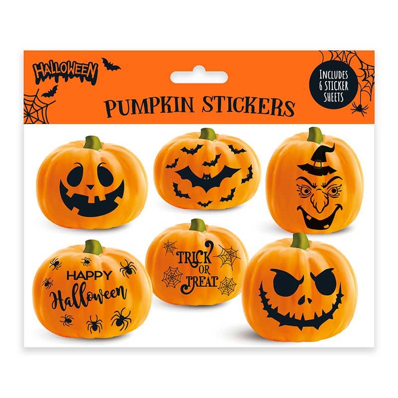 Halloween Pumpkin Stickers (6 pieces)