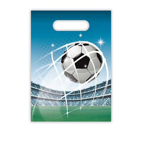 Football Fans Plastic Party Bags (Pack of 6) - Anilas UK