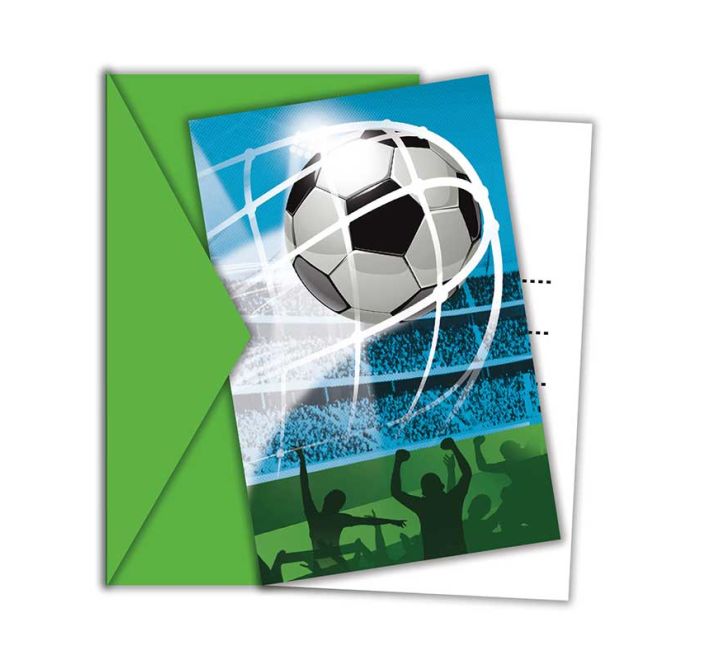 Football Fans Party Invitations (Pack of 6) - Anilas UK