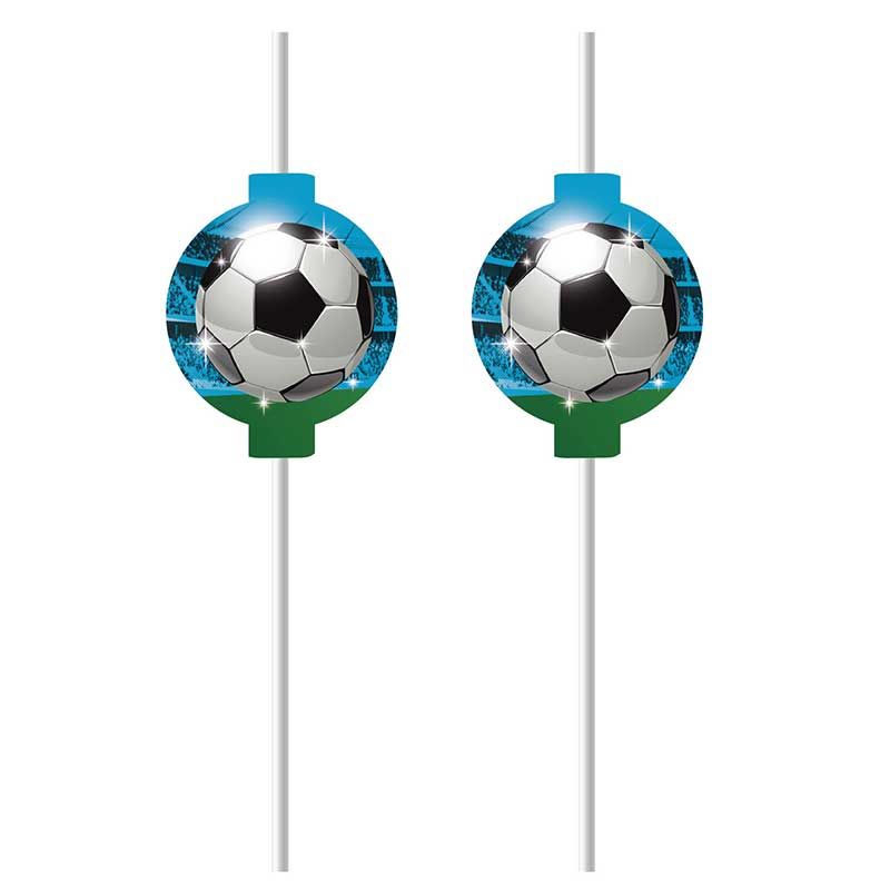Football Fans Paper Straws (Pack of 4) - Anilas UK