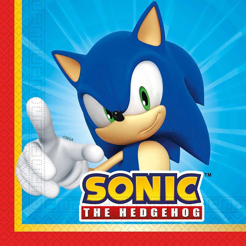 Sonic Napkins (Pack of 20) - Anilas UK