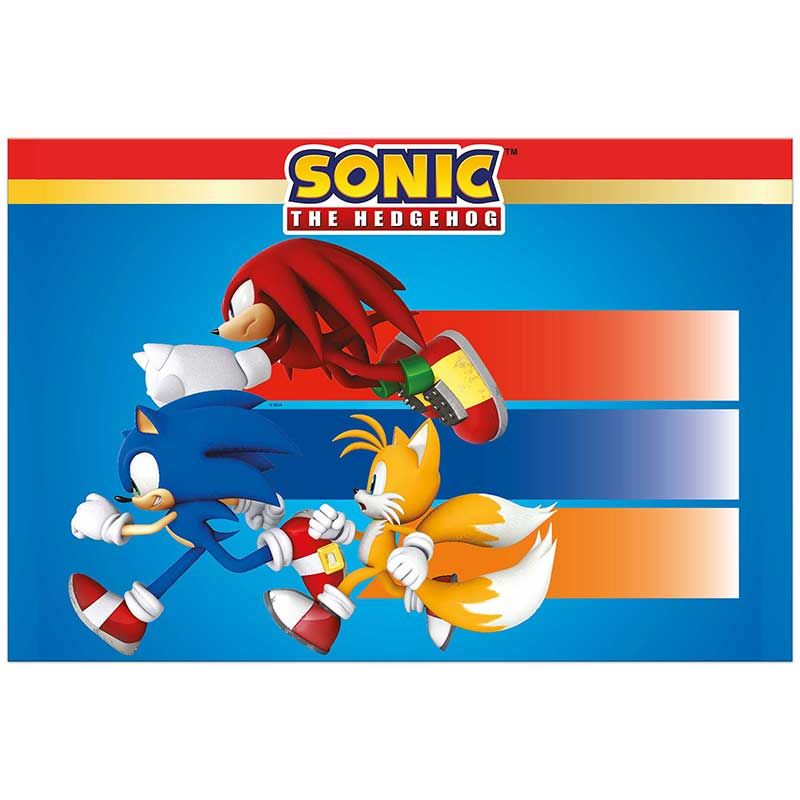 Sonic Plastic Birthday Party Table Cover - Anilas UK