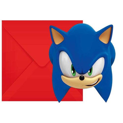 Sonic Party Invitations (Pack of 6) - Anilas UK