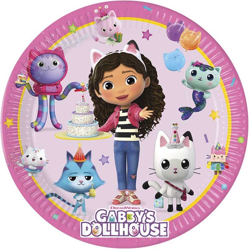 Gabby's Dollhouse Paper Plates - 23cm ( Pack of 8) - Anilas UK