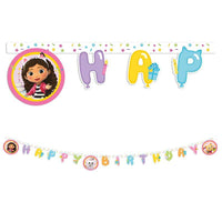 Gabby's Dollhouse "Happy Birthday" Die-Cut Paper Banner - Anilas UK