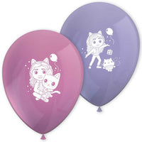 Gabby's Dollhouse Printed Latex Balloons (Pack of 8) - Anilas UK