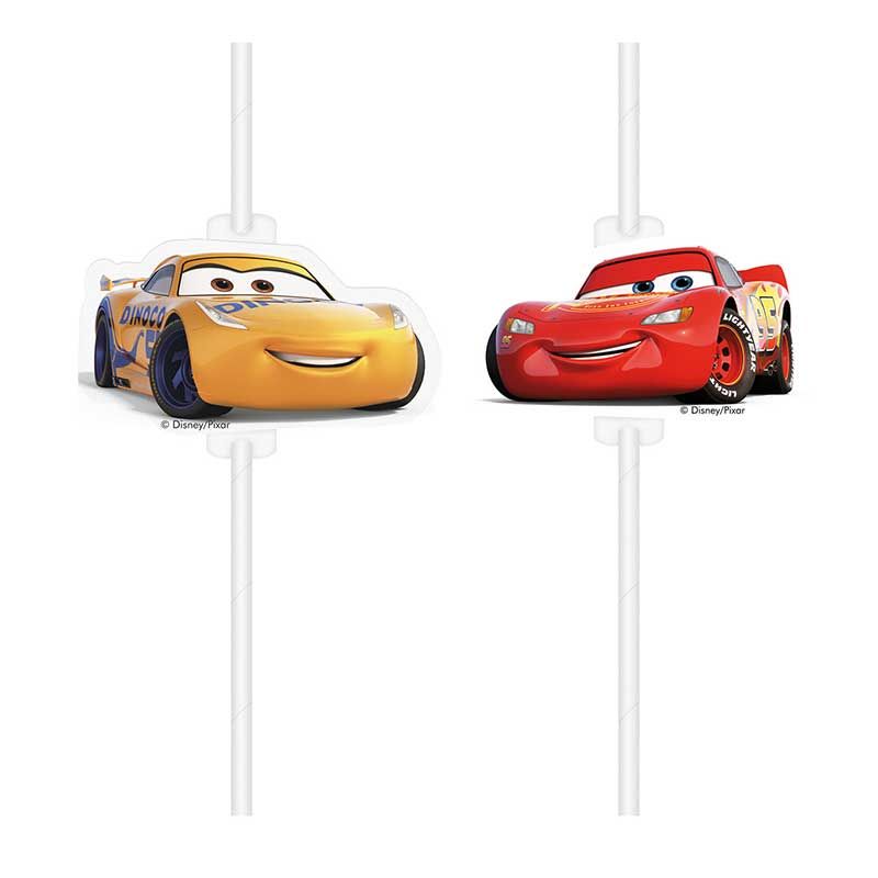 Disney Cars Paper Straws (Pack of 4) - Anilas UK