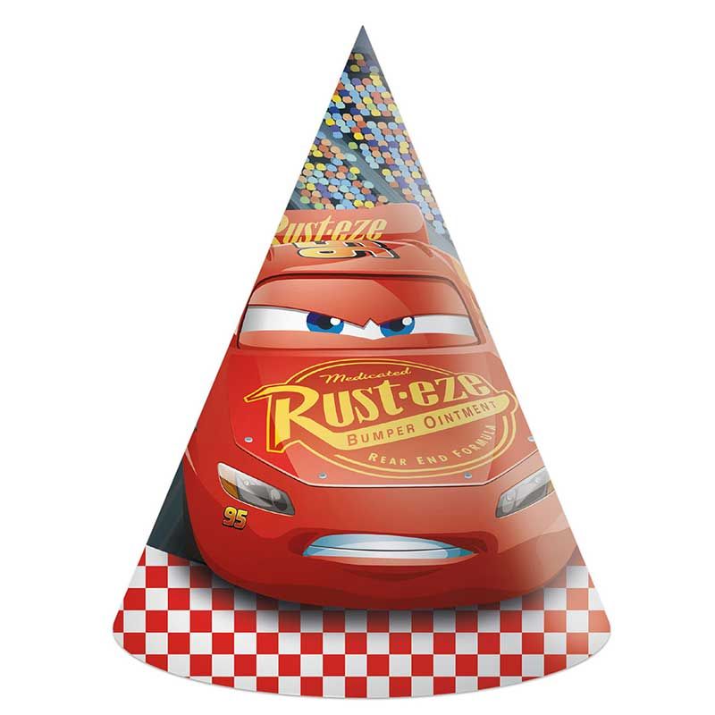 Disney Cars Party Hats (Pack of 6) - Anilas UK