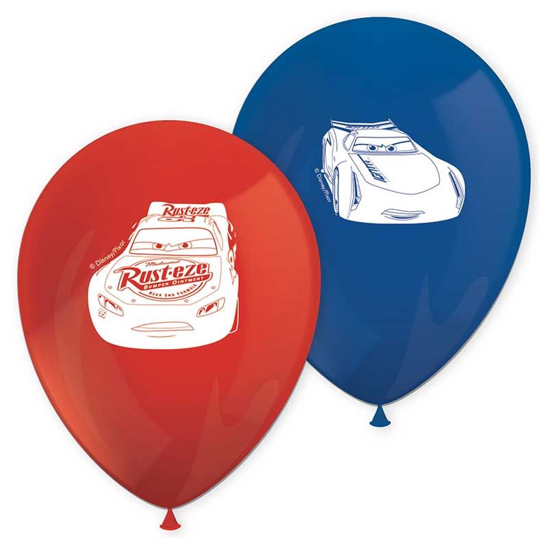 Disney Cars Printed Latex Balloons (Pack of 8) - Anilas UK