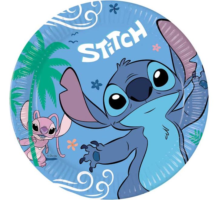 Stitch Paper Plates - 23cm ( Pack of 8) - Anilas UK