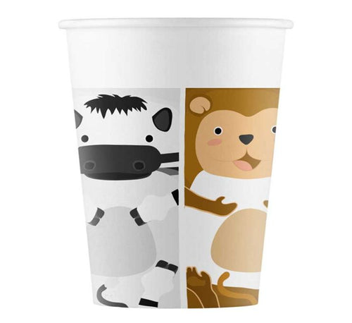 Zoo Animals Paper Cups (Pack of 8) - Anilas UK