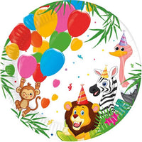 Jungle Animal Paper Plates - 23cm ( Pack of 8) - Anilas UK