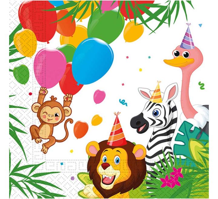 Jungle Animal Napkins (Pack of 20) - Anilas UK