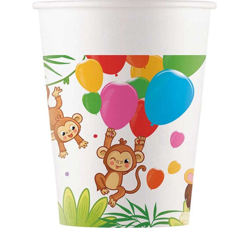 Jungle Animal Paper Cups (Pack of 8) - Anilas UK