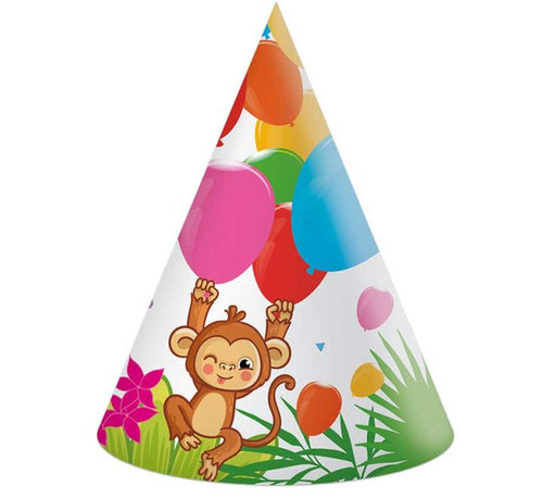 Jungle Animal Party Hat (Pack of 6) - Anilas UK
