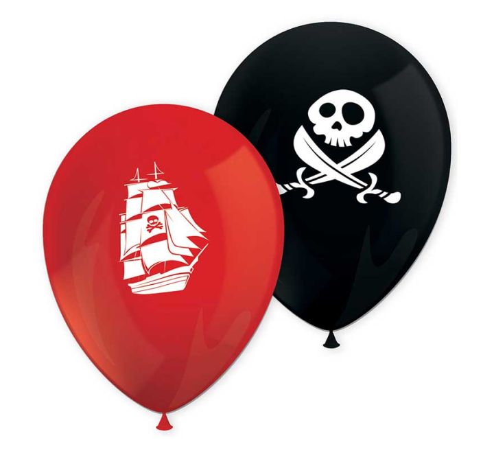 Island Pirate Latex Balloons (Pack of 8) - Anilas UK