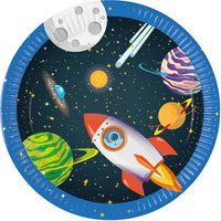 Rocket Space Paper Plates - 23cm ( Pack of 8) - Anilas UK