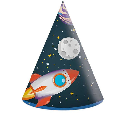 Rocket Space Party Hat (Pack of 6) - Anilas UK
