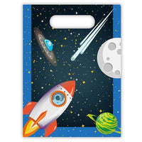 Rocket Space Plastic Party Bags (Pack of 6) - Anilas UK