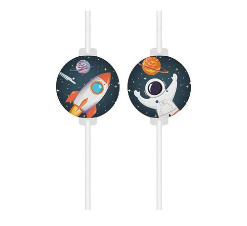 Rocket Space Paper Straws (Pack of 4) - Anilas UK