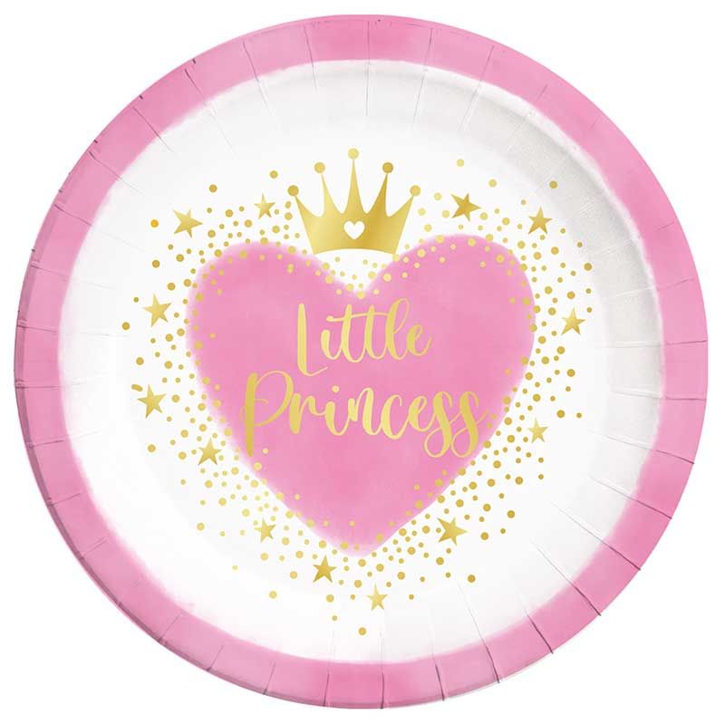 My Little Princess Paper plates - 23cm ( Pack of 8) - Anilas UK