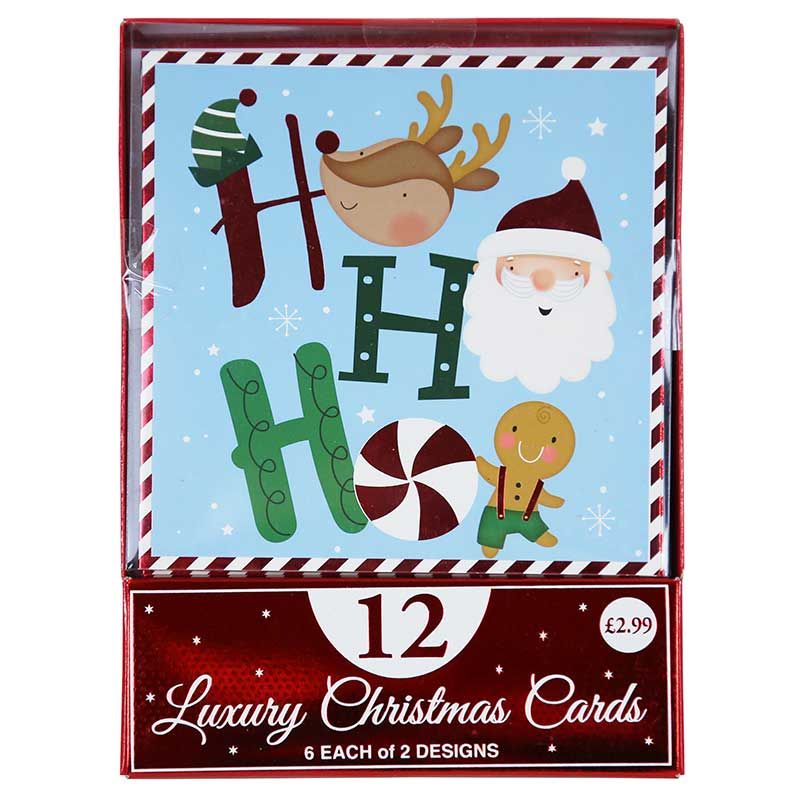 Luxury Christmas Cards (Pack of 12) - Anilas UK