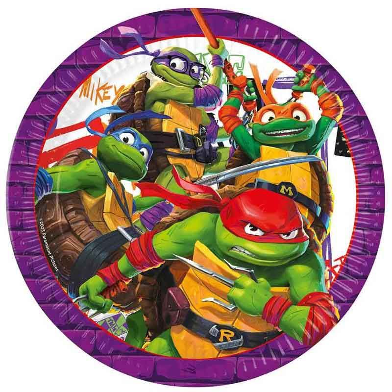 Teenage Mutant Ninja Turtles Paper Plates  (Pack of8) - Anilas UK