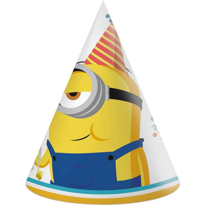 Minions The Rise Of Gru Party Hats (Pack of 6) - Anilas UK