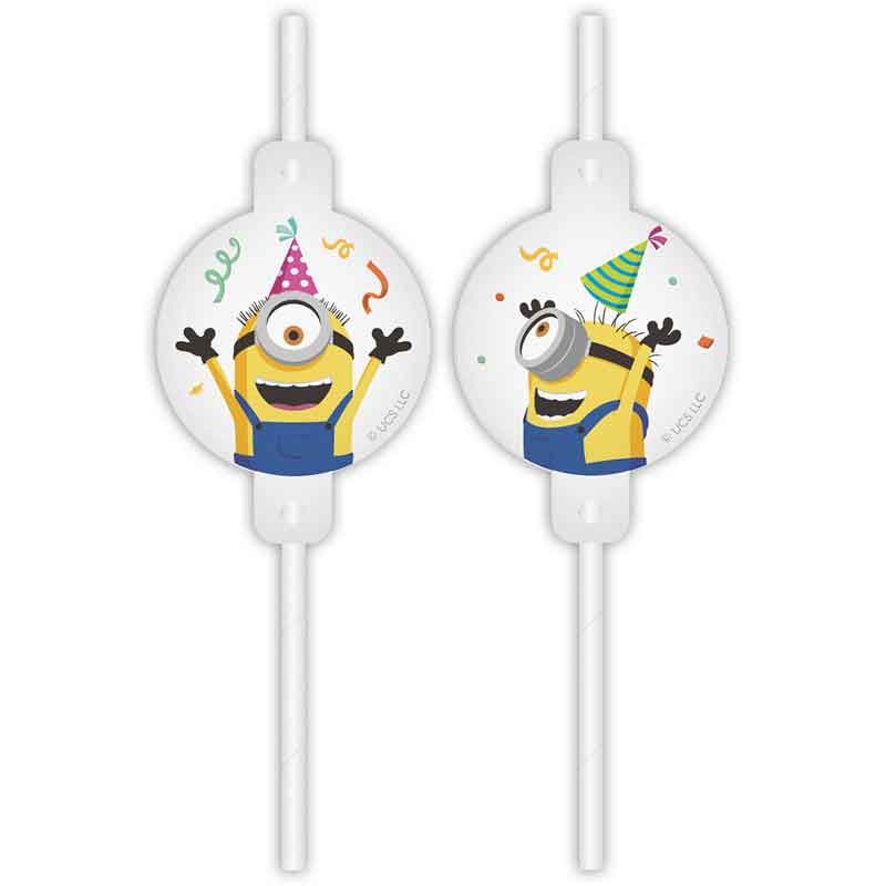 Minions The Rise Of Gru Straws (Pack of 4) - Anilas UK