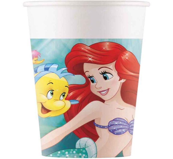 Ariel Curious (The Little Mermaid) Paper Cups (Pack of 8) - Anilas UK