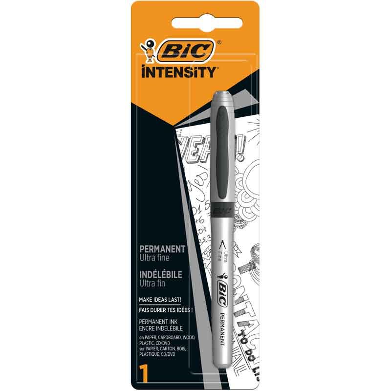 BIC Intensity Ultrafine Permanent Marker Pen Black - Anilas UK