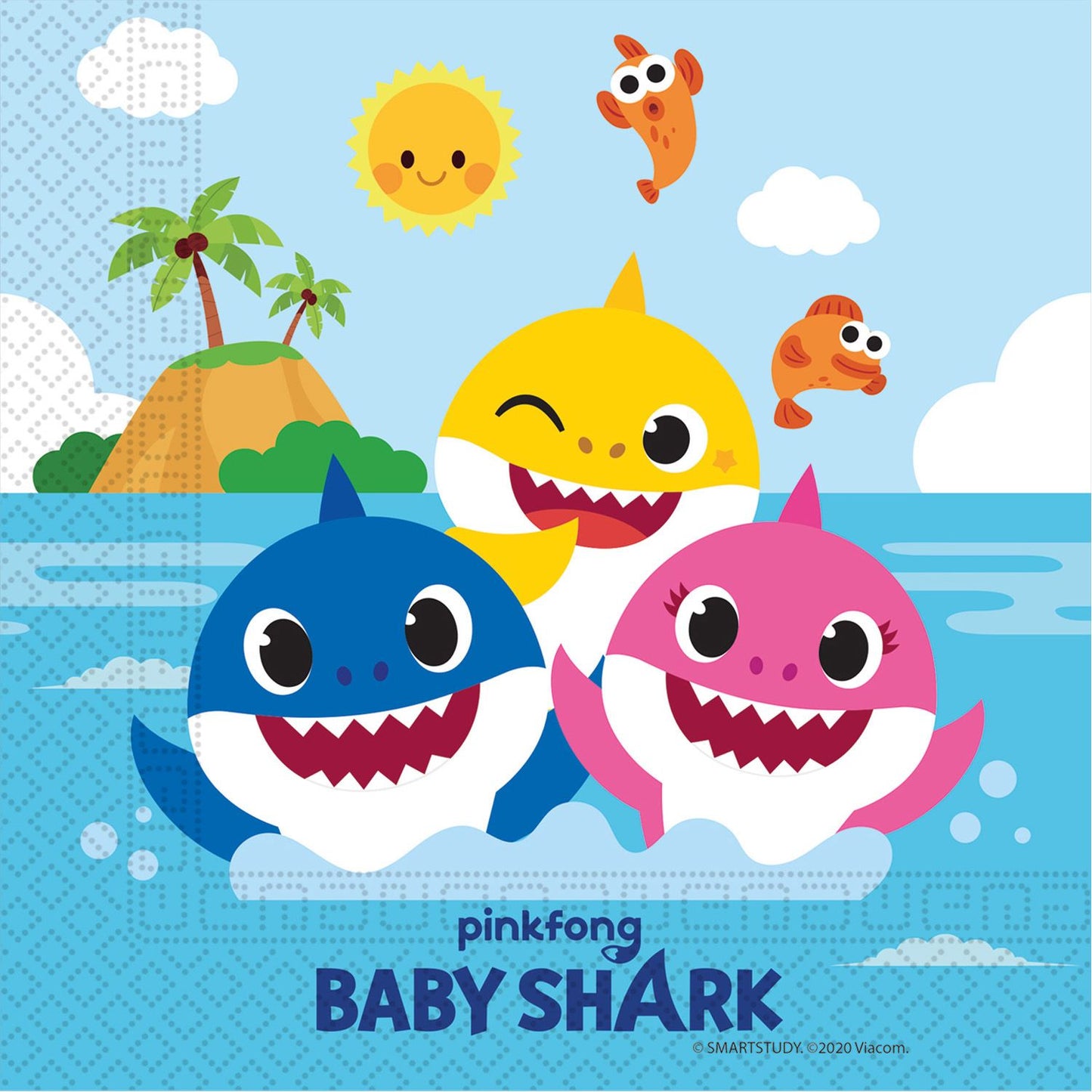 Baby Shark Napkins (Pack of 20) - Anilas UK