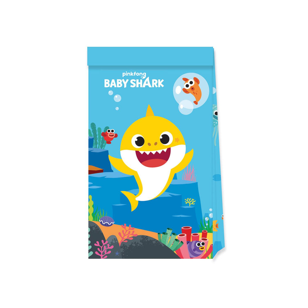 Baby Shark Paper Party Bags (Pack of 4)