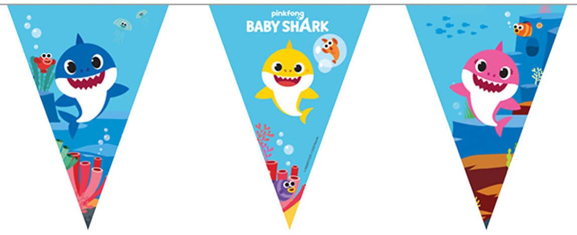 Baby Shark Birthday Party  Bunting Banner - Anilas UK