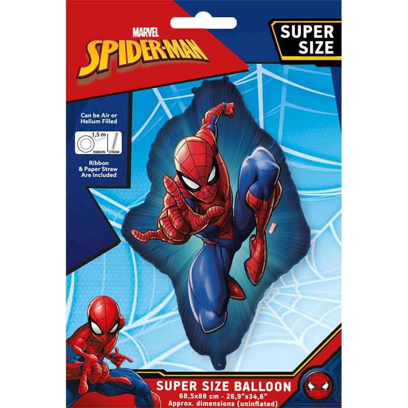 Spiderman Shaped Foil Balloon (68.5 x 88 cm) - Anilas UK