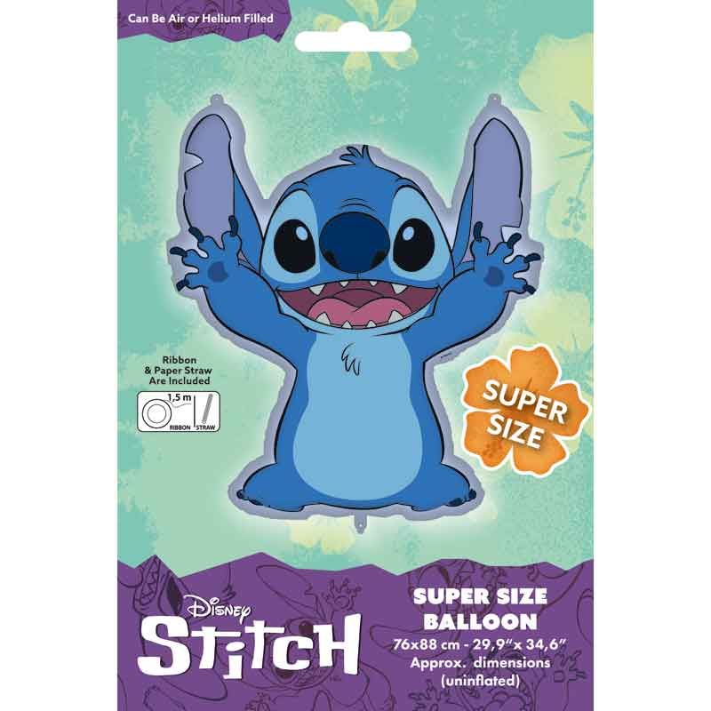 Disney Stitch Shaped Foil Balloon (76 x 88 cm) - Anilas UK
