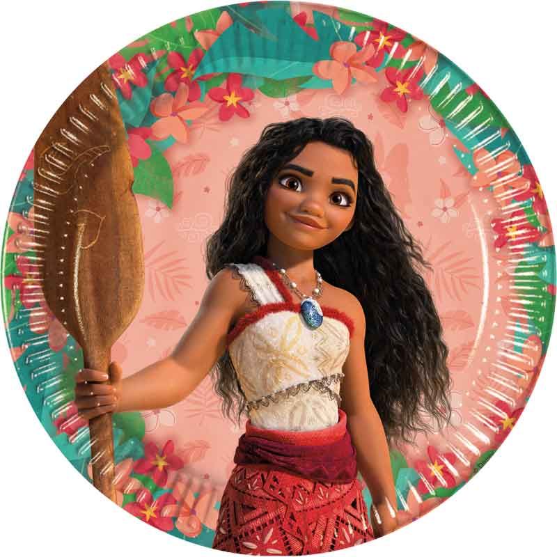 Moana Paper Plates - 23cm ( Pack of 8)