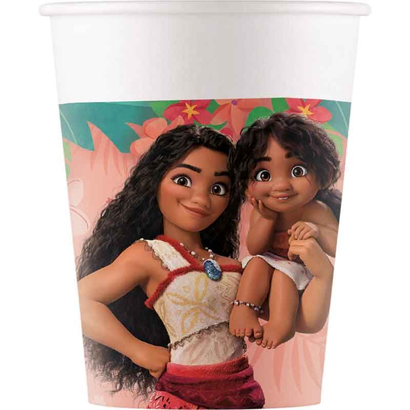 Moana Paper Cups (Pack of 8) - Anilas UK