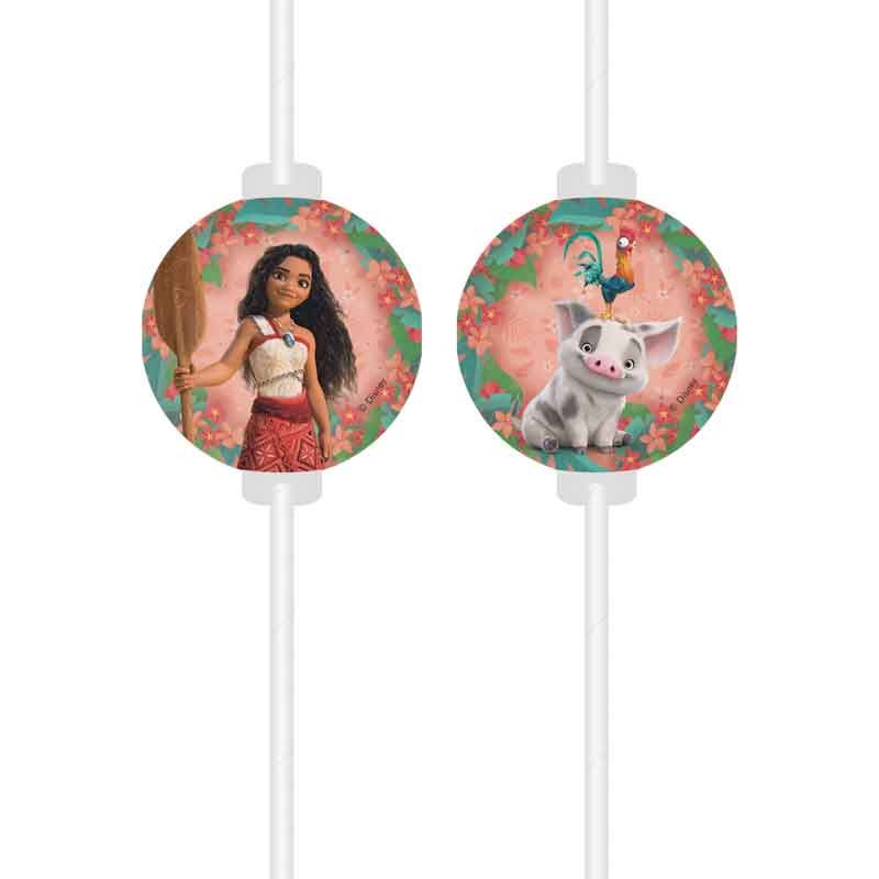 Moana 2 Paper Straws (Pack of 4) - Anilas UK