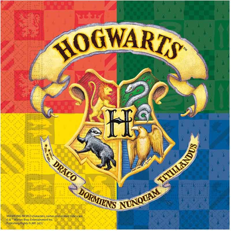 Harry Potter Hogwarts Houses Napkins (Pack of 20) - Anilas UK