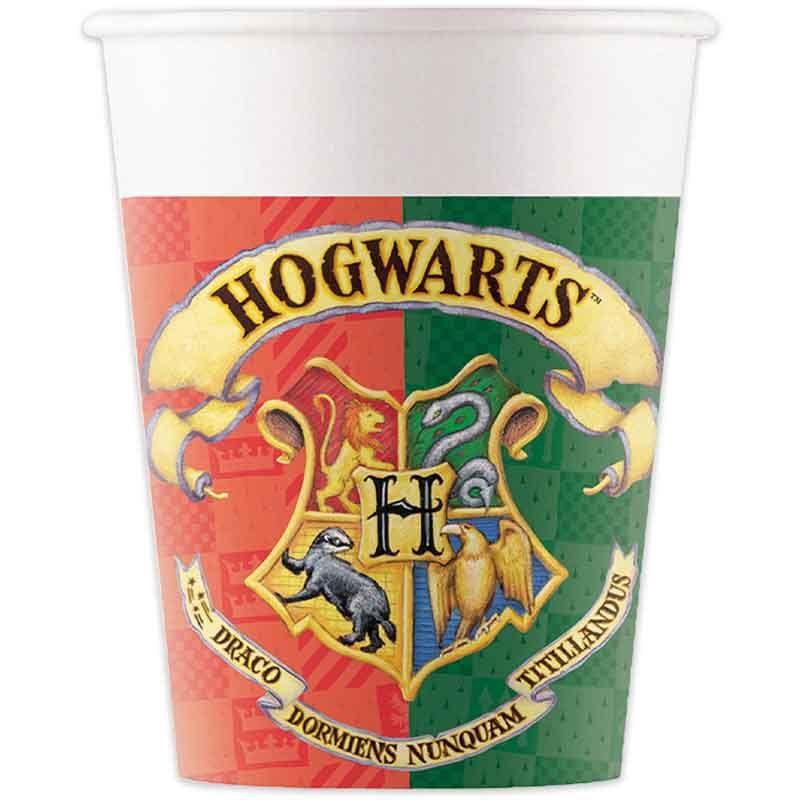 Harry Potter Hogwarts Paper Cups (Pack of 8) - Anilas UK