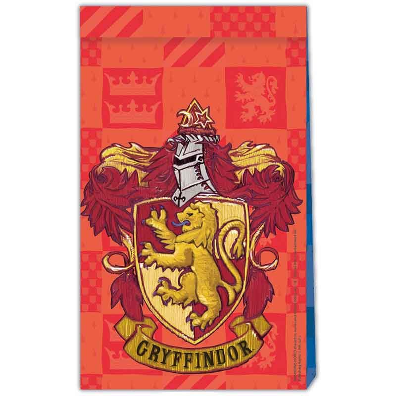 Harry Potter Hogwarts Houses Paper Party Treat Bags (Pack of 4) - Anilas UK